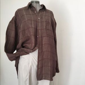 Irish linen open weave shirt - Inis Meain